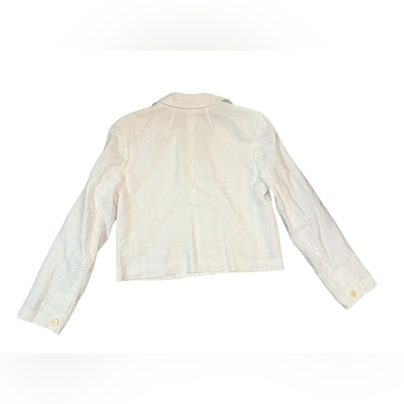 NWT Madewell The Sutter Crop Blazer in White Linen Size Small - Picture 7 of 10